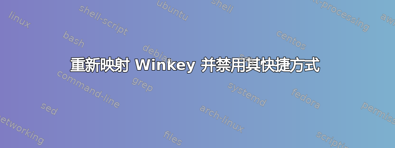 重新映射 Winkey 并禁用其快捷方式