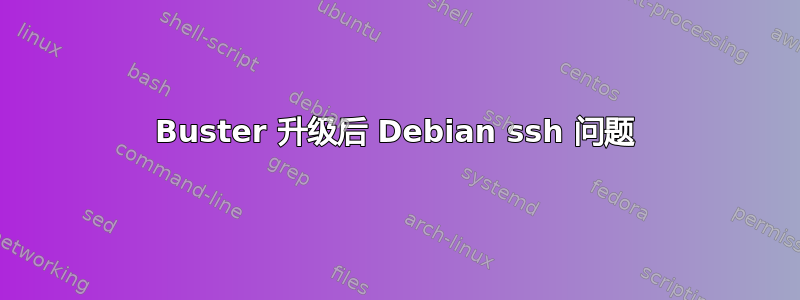 Buster 升级后 Debian ssh 问题