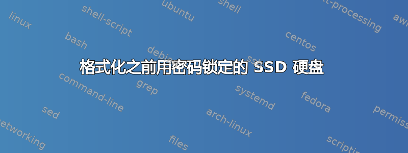 格式化之前用密码锁定的 SSD 硬盘