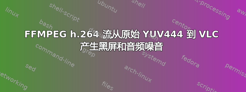 FFMPEG h.264 流从原始 YUV444 到 VLC 产生黑屏和音频噪音