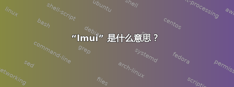 “lmui” 是什么意思？