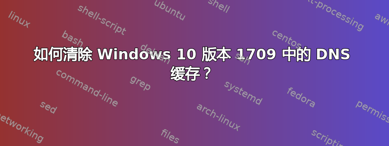 如何清除 Windows 10 版本 1709 中的 DNS 缓存？