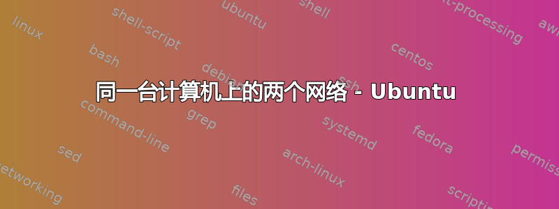 同一台计算机上的两个网络 - Ubuntu