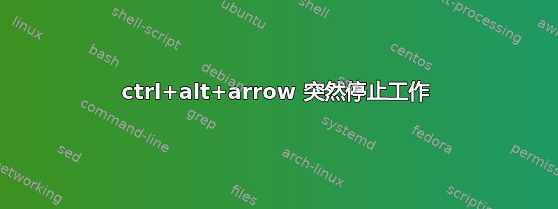 ctrl+alt+arrow 突然停止工作