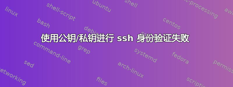 使用公钥/私钥进行 ssh 身份验证失败