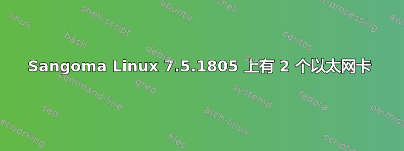 Sangoma Linux 7.5.1805 上有 2 个以太网卡