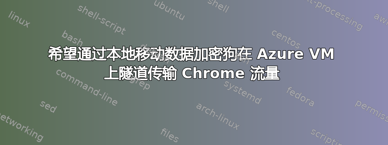 希望通过本地移动数据加密狗在 Azure VM 上隧道传输 Chrome 流量