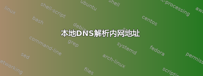 本地DNS解析内网地址