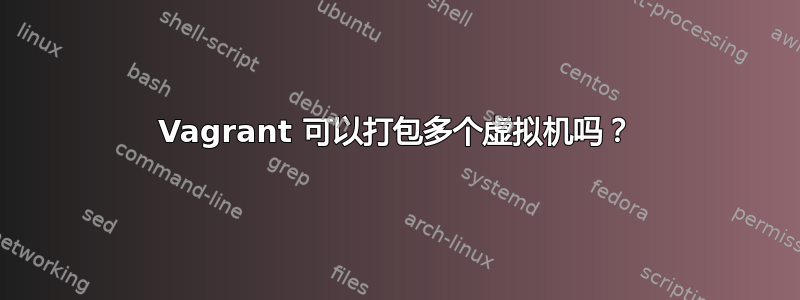 Vagrant 可以打包多个虚拟机吗？