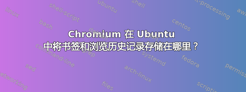 Chromium 在 Ubuntu 中将书签和浏览历史记录存储在哪里？