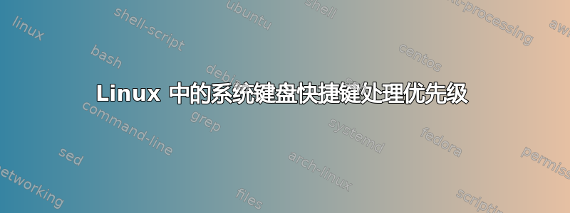 Linux 中的系统键盘快捷键处理优先级