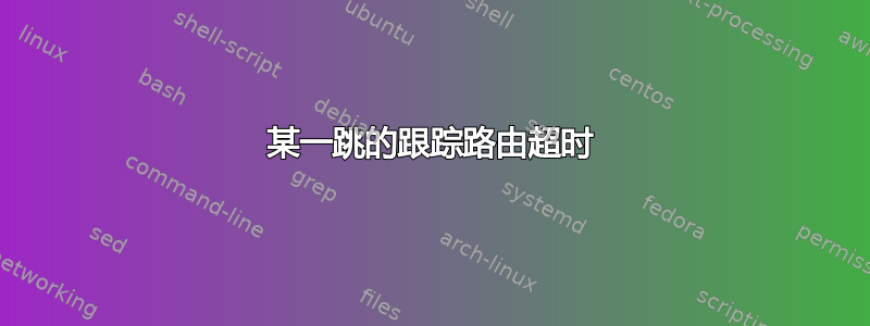 某一跳的跟踪路由超时