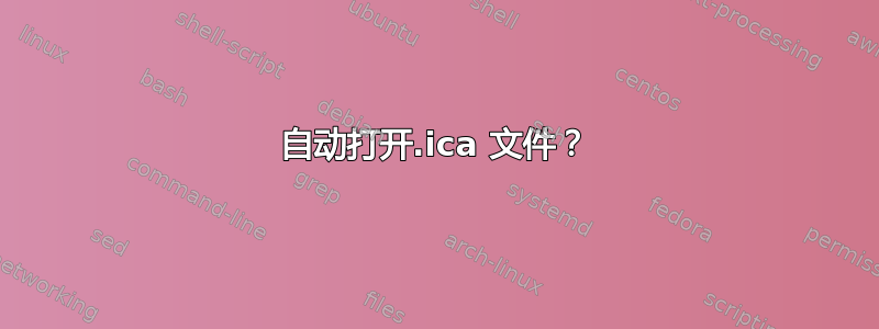 自动打开.ica 文件？