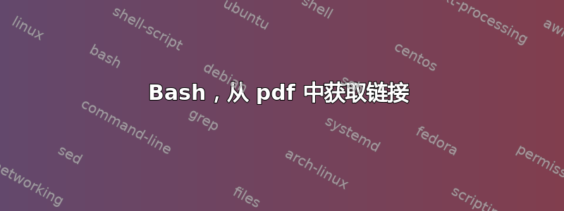 Bash，从 pdf 中获取链接