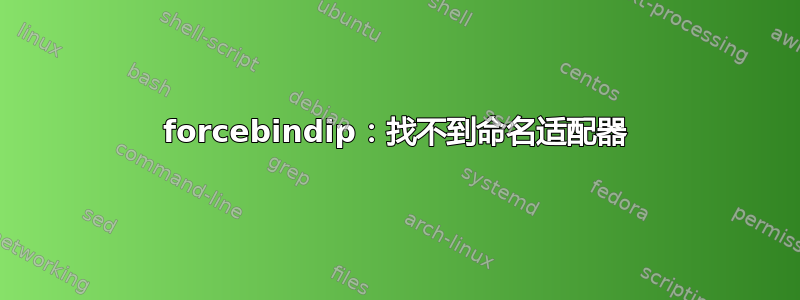 forcebindip：找不到命名适配器