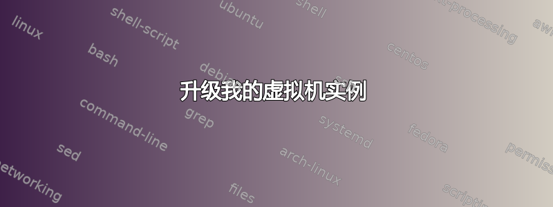 升级我的虚拟机实例