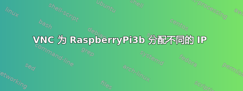 VNC 为 RaspberryPi3b 分配不同的 IP