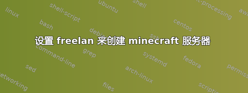 设置 freelan 来创建 minecraft 服务器