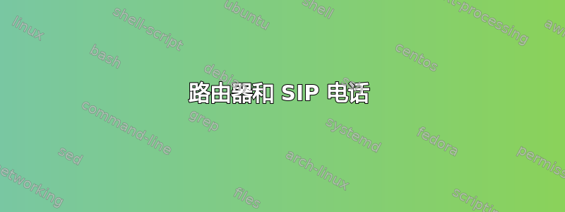 路由器和 SIP 电话