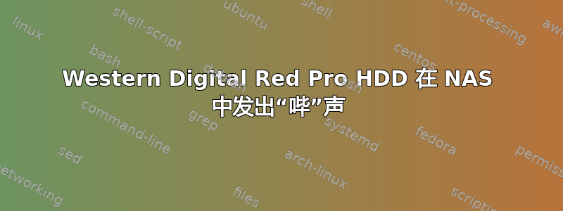 Western Digital Red Pro HDD 在 NAS 中发出“哔”声