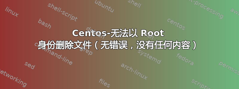 Centos-无法以 Root 身份删除文件（无错误，没有任何内容）