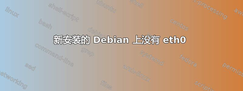 新安装的 Debian 上没有 eth0