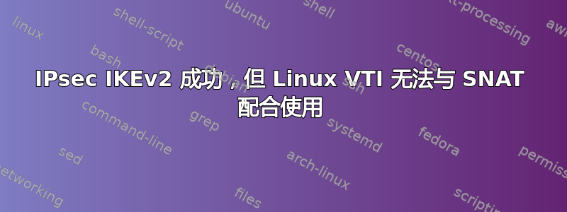 IPsec IKEv2 成功，但 Linux VTI 无法与 SNAT 配合使用