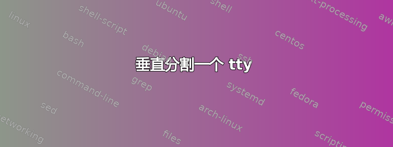 垂直分割一个 tty