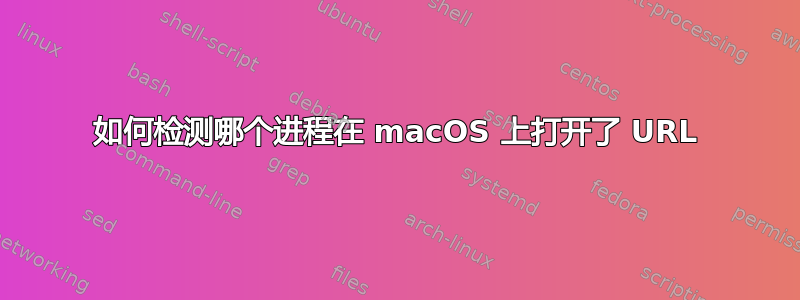 如何检测哪个进程在 macOS 上打开了 URL