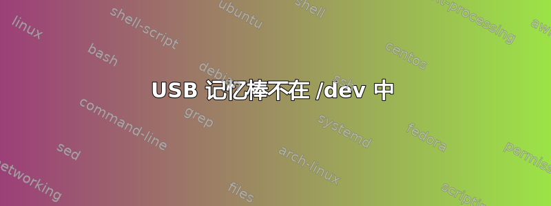 USB 记忆棒不在 /dev 中