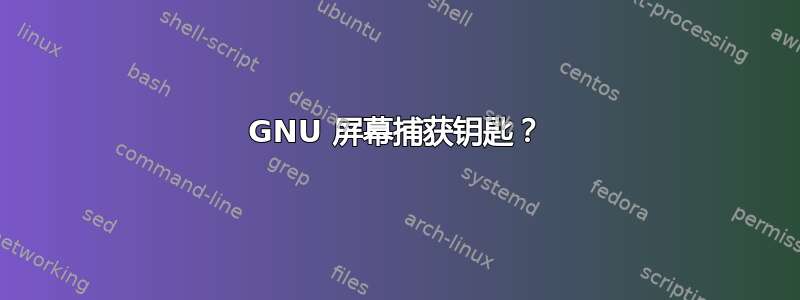 GNU 屏幕捕获钥匙？