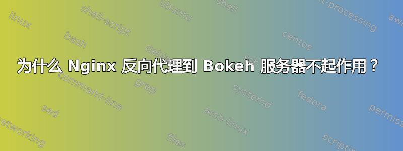 为什么 Nginx 反向代理到 Bokeh 服务器不起作用？