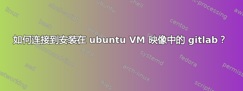 如何连接到安装在 ubuntu VM 映像中的 gitlab？