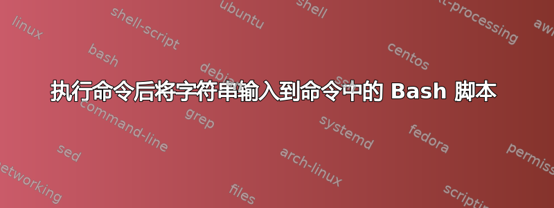 执行命令后将字符串输入到命令中的 Bash 脚本