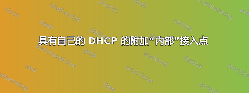 具有自己的 DHCP 的附加“内部”接入点