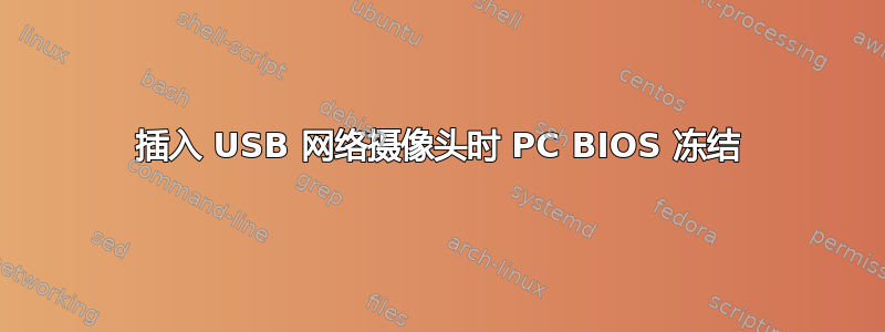 插入 USB 网络摄像头时 PC BIOS 冻结