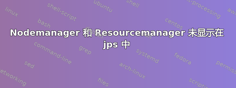 Nodemanager 和 Resourcemanager 未显示在 jps 中