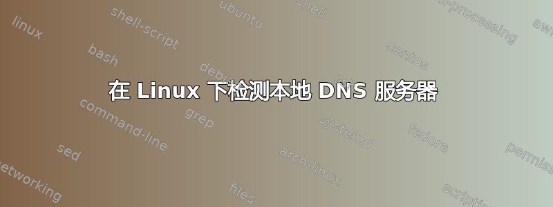 在 Linux 下检测本地 DNS 服务器