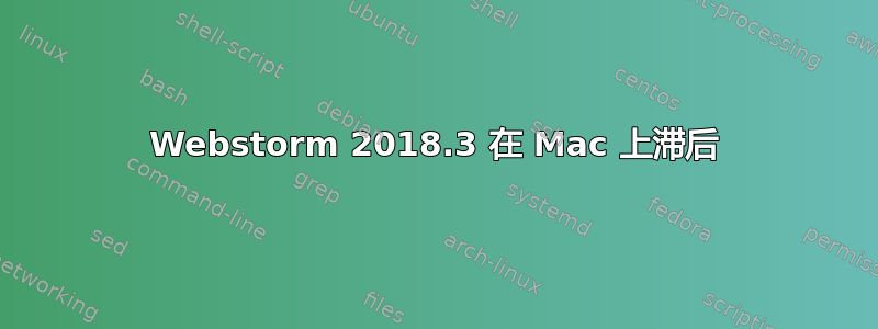 Webstorm 2018.3 在 Mac 上滞后