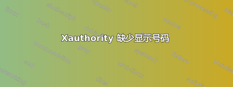 Xauthority 缺少显示号码