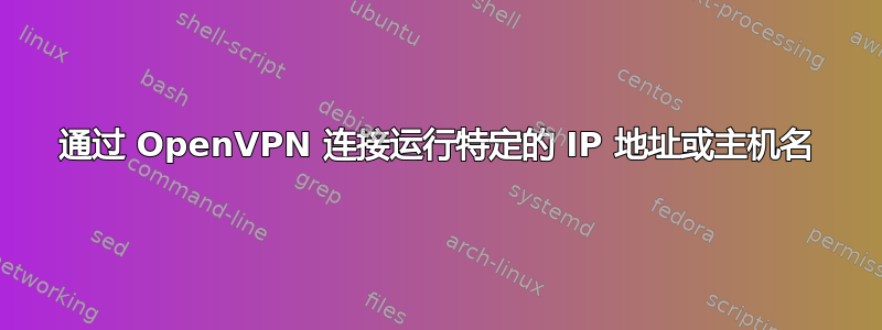 通过 OpenVPN 连接运行特定的 IP 地址或主机名