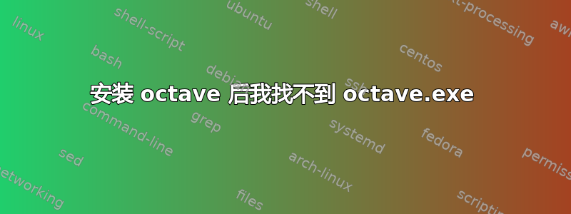 安装 octave 后我找不到 octave.exe