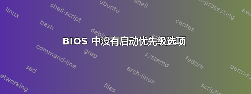 BIOS 中没有启动优先级选项