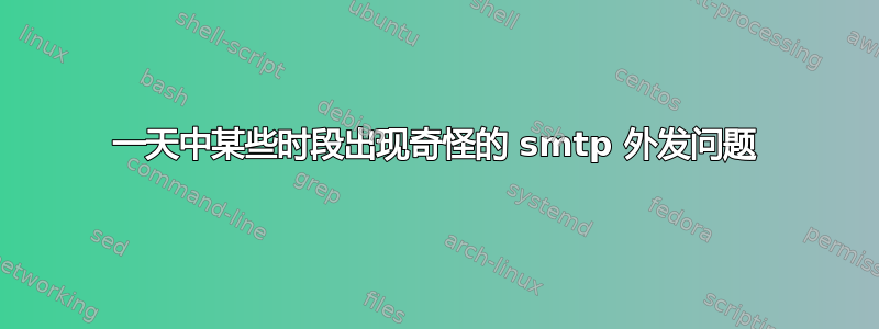 一天中某些时段出现奇怪的 smtp 外发问题