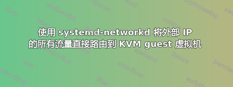 使用 systemd-networkd 将外部 IP 的所有流量直接路由到 KVM guest 虚拟机