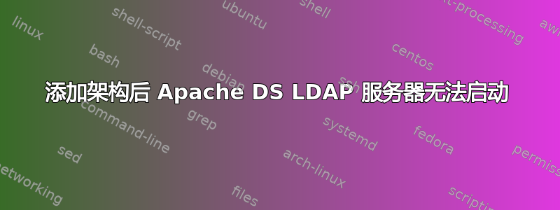 添加架构后 Apache DS LDAP 服务器无法启动