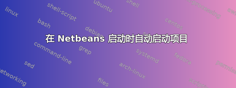 在 Netbeans 启动时自动启动项目