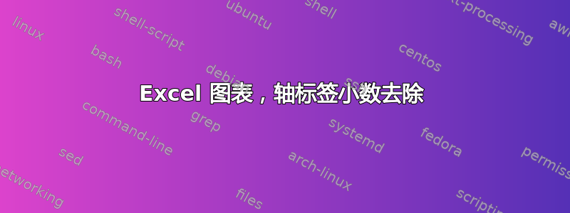 Excel 图表，轴标签小数去除