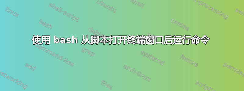 使用 bash 从脚本打开终端窗口后运行命令