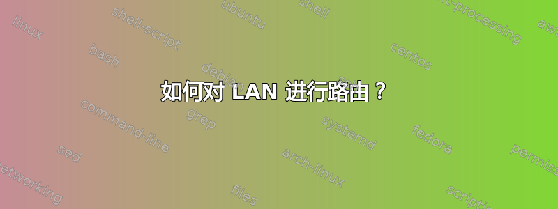 如何对 LAN 进行路由？